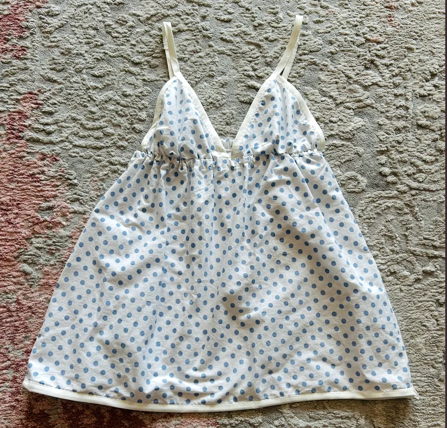 handmade polka dot camisole top